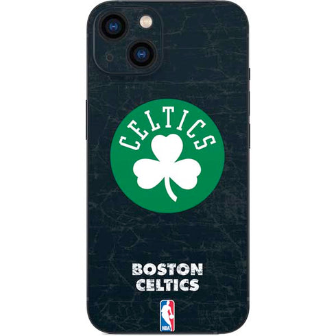 NBA Boston Celtics Black Secondary Logo iPhone Skins